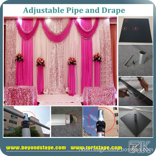 Aluminum pipe and drape stands/Wedding Backdrop for decoration